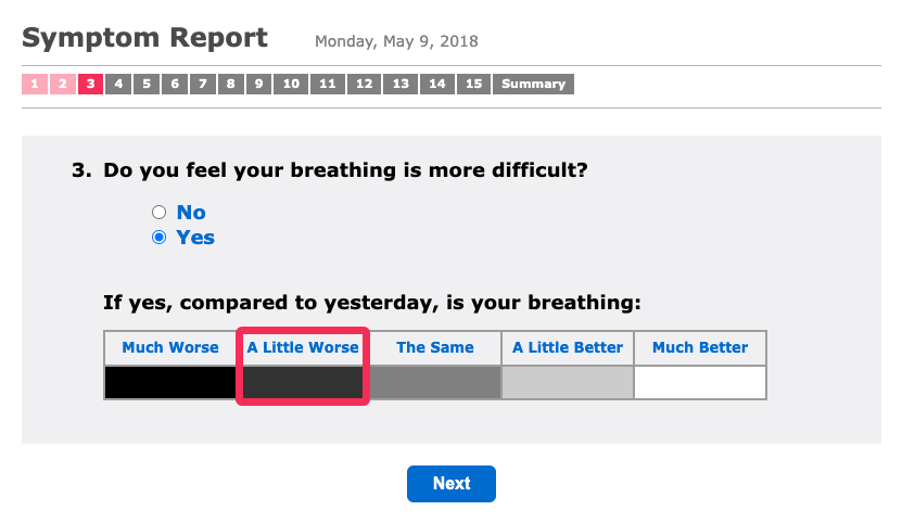 symptom form